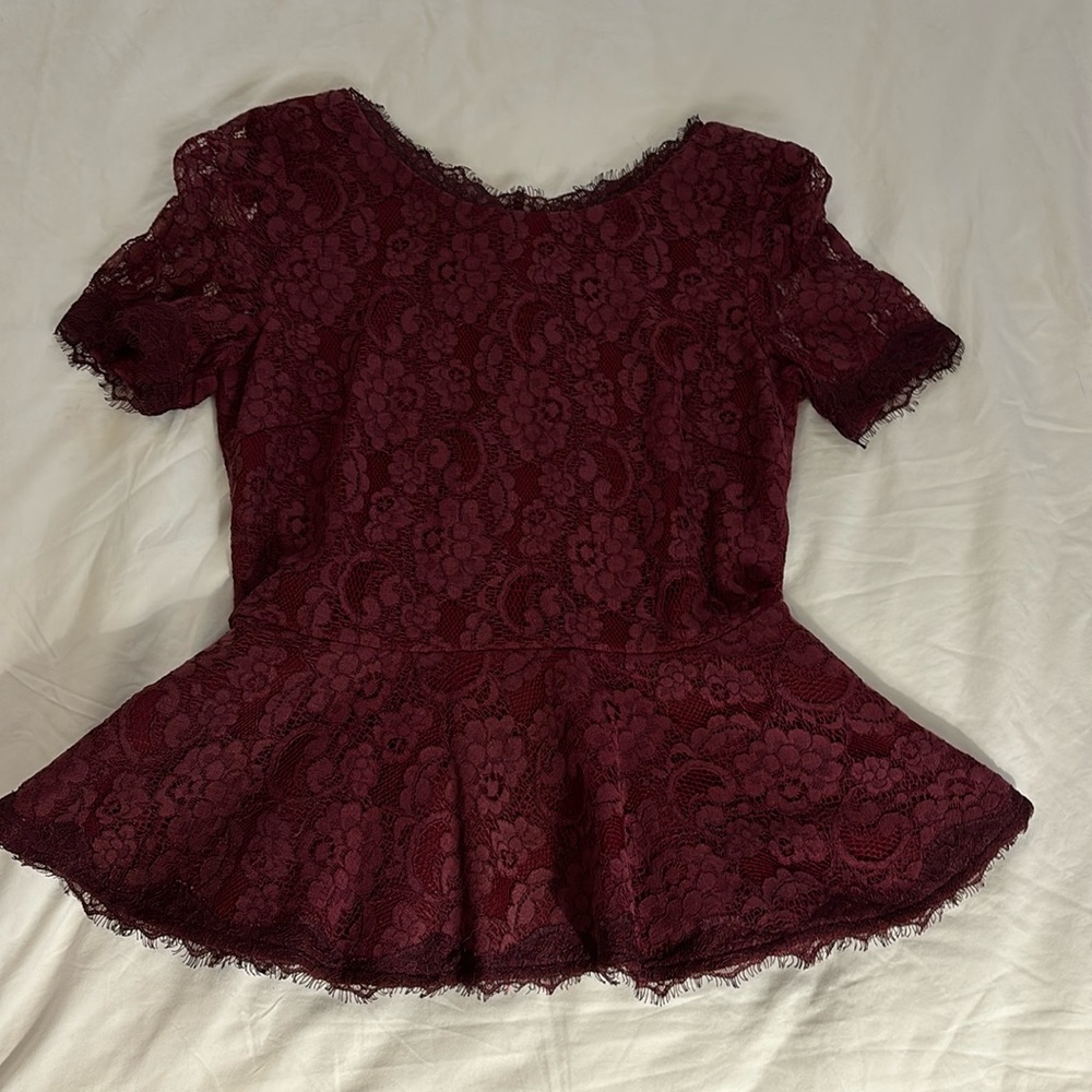 Premium quality Mcginn lace peplum top size XS